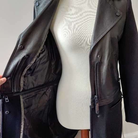 New Rudsak 2 in 1 leather pea coat - Picture 9 of 11